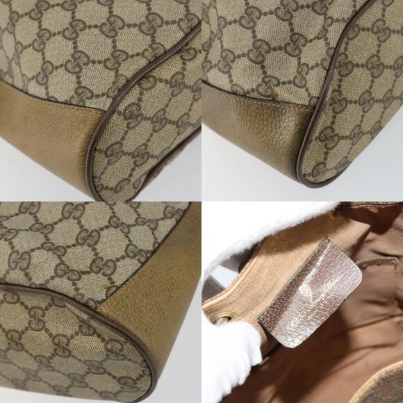 GUCCI GG Supreme Web Sherry Line Shoulder Bag PVC Beige 14 02 034 Auth 143349 - Picture 14 of 15